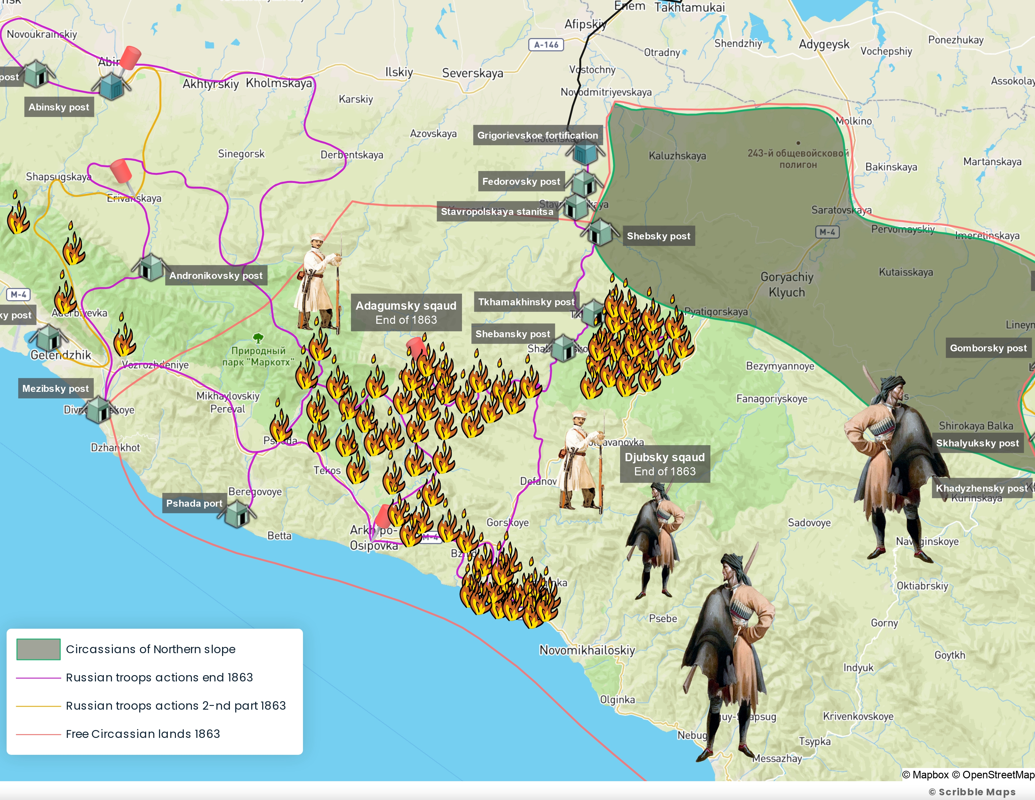 Actions of the Djubsky detachment in the autumn of 1863