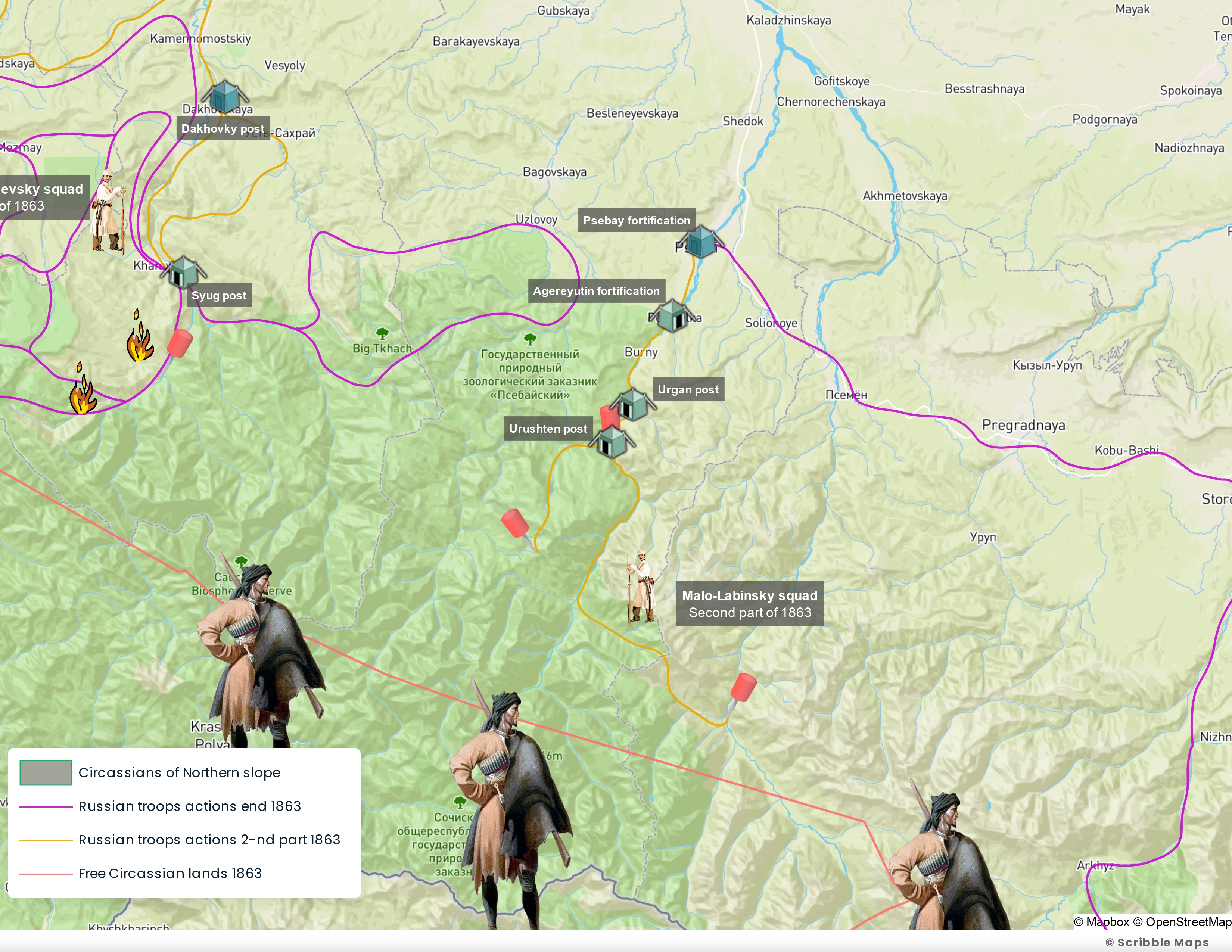 Actions of the Malo-Labinsky detachment in the end of 1863