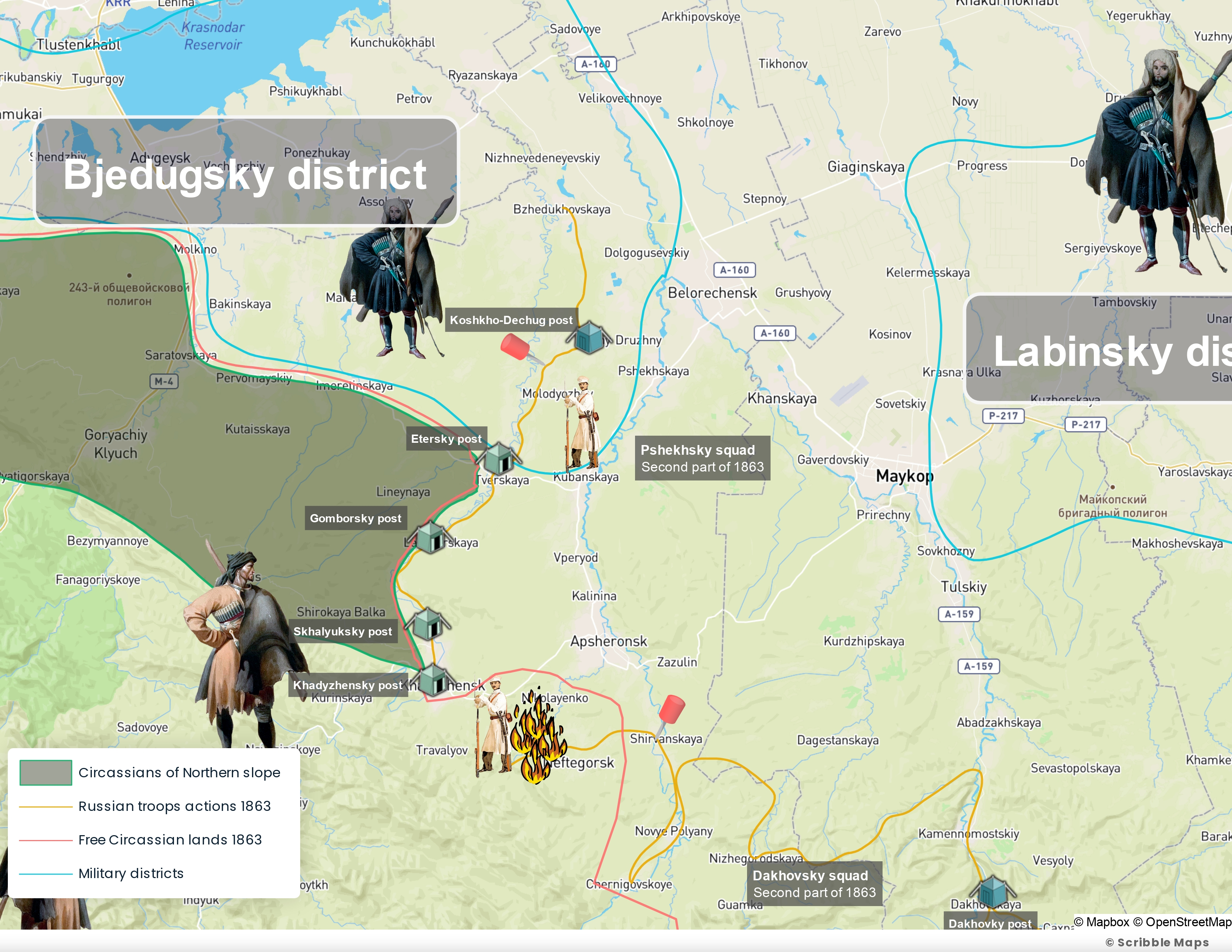 Actions of the Pshekhsky detachment in the summer of 1863